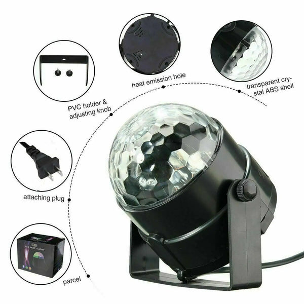 Portable Disco Party Light with LED & Sound Feature for Dance, DJ and Events