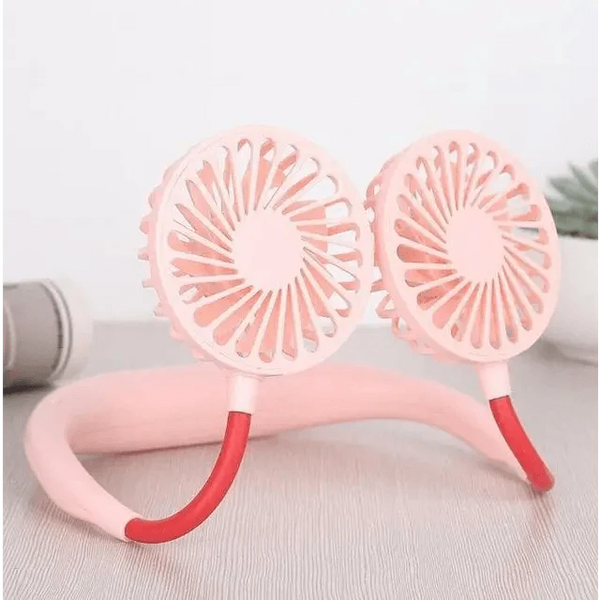 Portable Hanging USB Neck Fan Lazy Hanging Neck Small Wearable Personal Mini Electric Fans 3 Speed Adjustments Hands Free Design For Summber