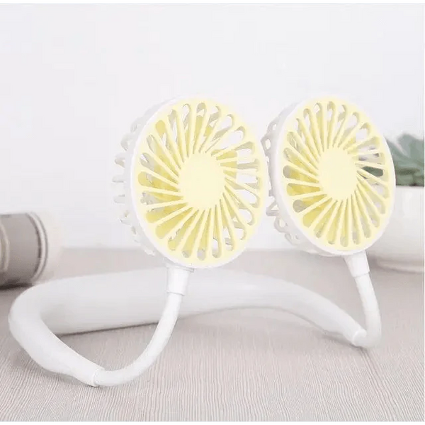 Portable Hanging USB Neck Fan Lazy Hanging Neck Small Wearable Personal Mini Electric Fans 3 Speed Adjustments Hands Free Design For Summber