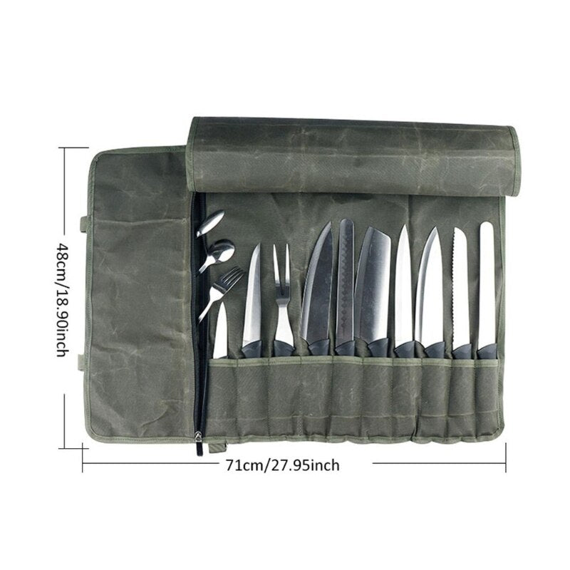 Portable Kitchen Cooking Chef Knife Bag Roll Bag Carry Case Bag