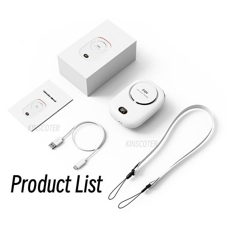 Portable Lazy Hanging Neck Fan Mini Cooling Fans Bladeless USB Rechargeable Sports Cooling Fan For Outdoor Sports Travel Personal Fan for Neck Portable USB Mini Fan