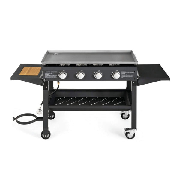 Portable Outdoor 4 Burner Propane Flat Top Gas Grill W/ Wheels, 60K BTU (SAK66104)