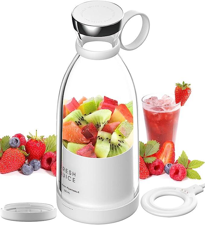 Portable White Blender Powered Blender Electric Juicer Mini Blender Multifunction Juice Maker Machine Blender Smoothies Juice Mixer