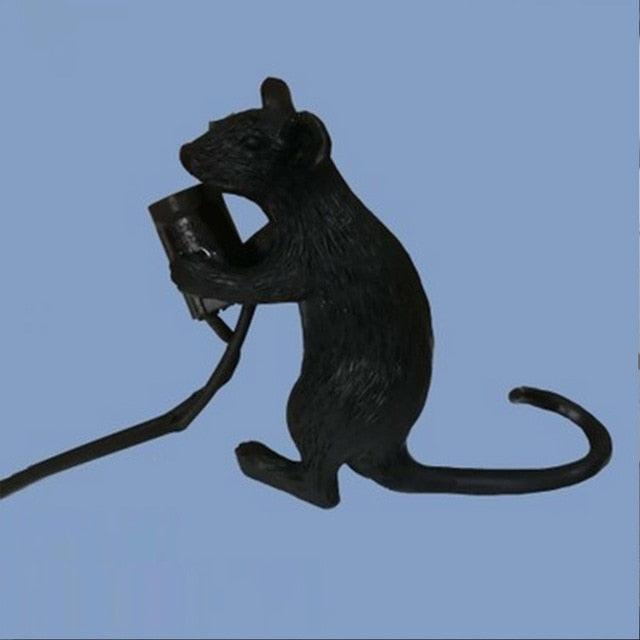 Postmodern Resin Animal Rat Mouse Table Lamp Small Mini Mouse Cute LED Night Lights Home Décor Desk Lights Bedside Lamp Decorative Table Lamp Cute Study Lamps for Bedroom Décor