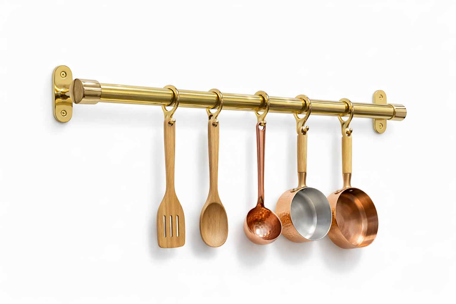 Pot Rail – Unlacquered Polished Brass