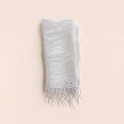 Powder Blue Mulberry Silk Scarf