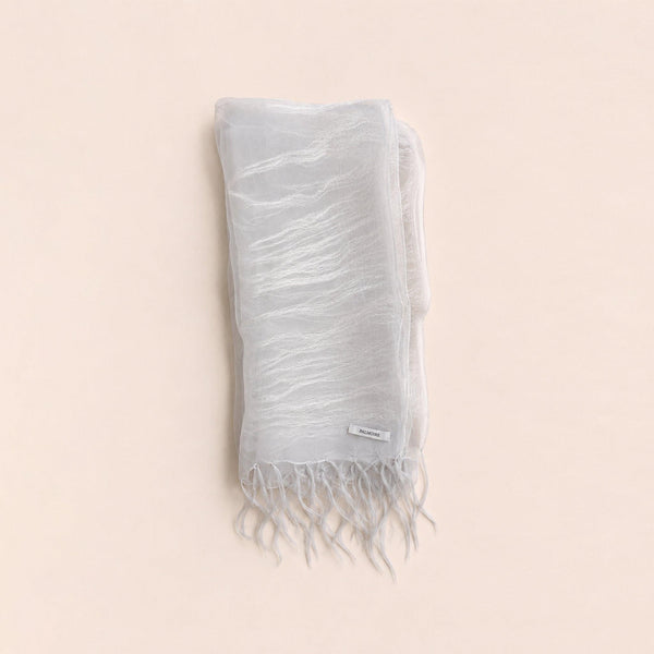 Powder Blue Mulberry Silk Scarf