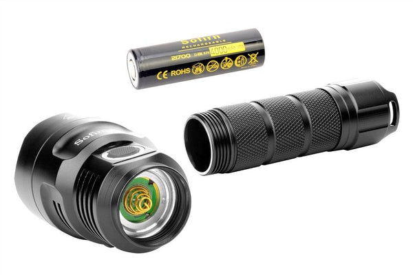 Powerful Flashlight Rechargeable Waterproof Searchlight Powerful Long Beam Distance LED Super Bright Flashlight Cree Torch with  Ramping Indicator USB Charger Super Bright Torch Best For Hiking Hunting Camping Outdoor Sport