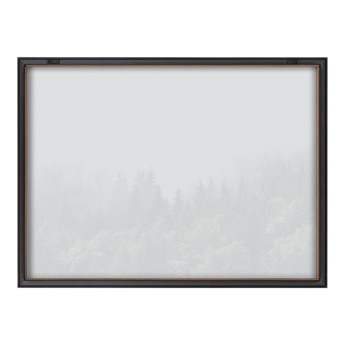 Blake Lush Green Forest on a Foggy Day Framed Printed Glass by The Creative Bunch Studio