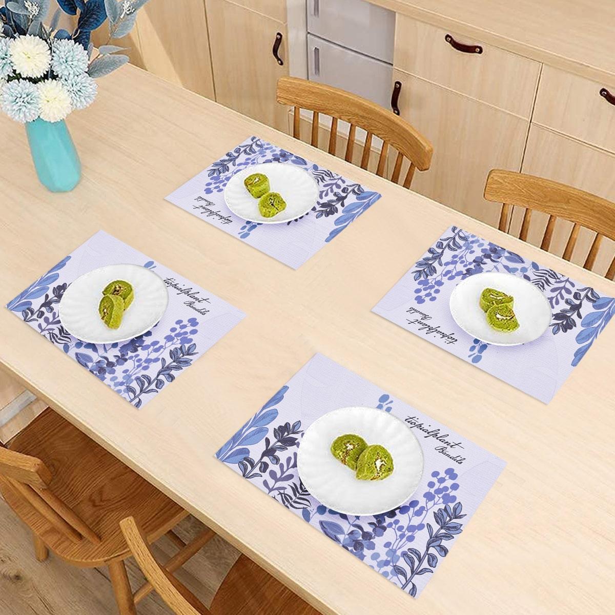 PVC Placemats – Durable Blue Dining Table Mats | Heat Resistant & Non Slip