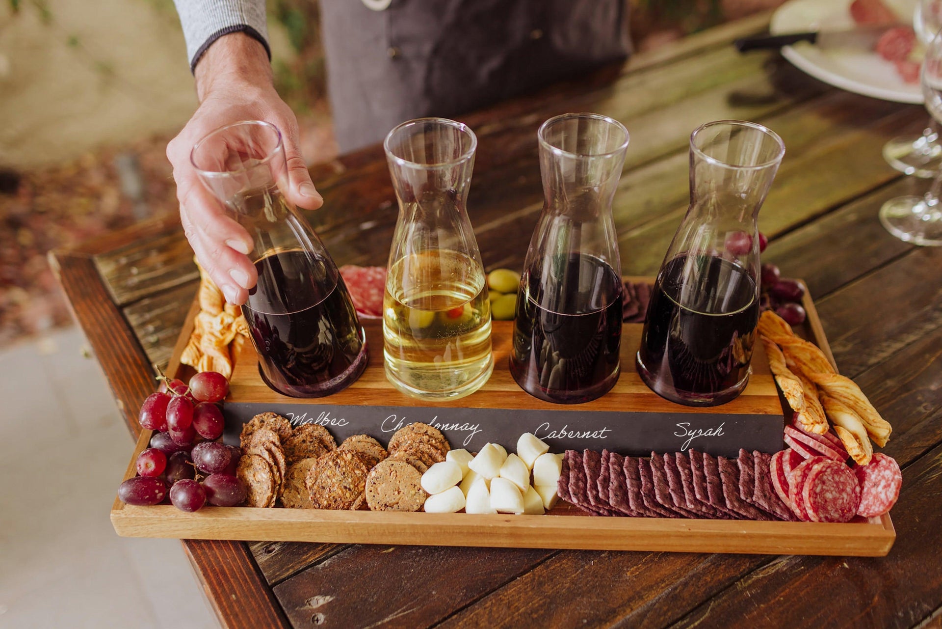 Cava Wine Tasting Kit with 4 Glass Carafes