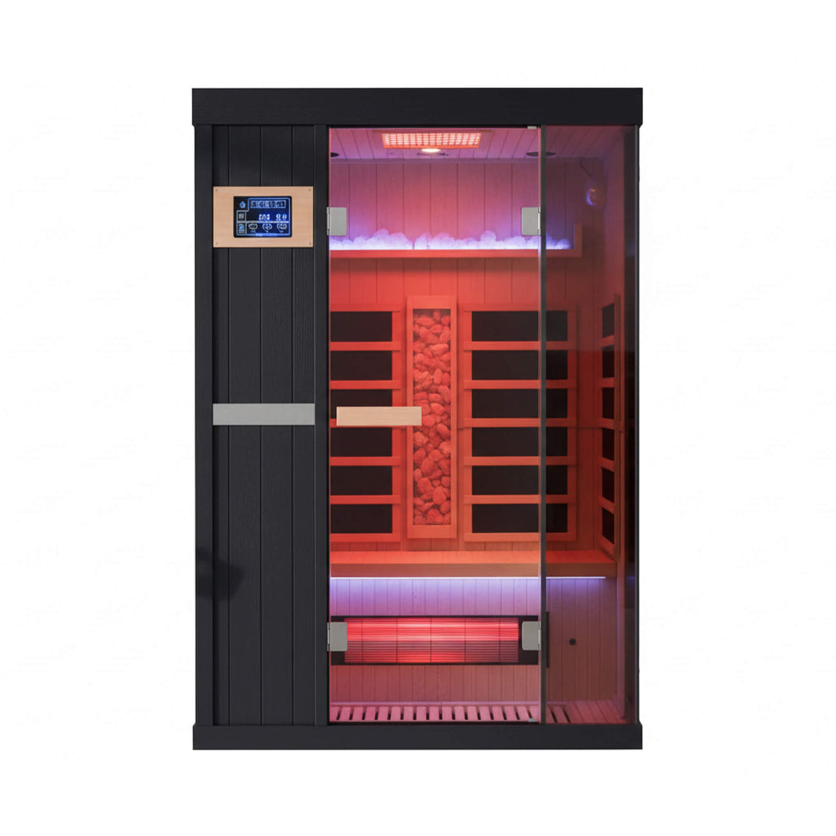 Pandora Premium 2-Person Indoor Infrared Sauna With Red Light Therapy And Himalayan Salt Rocks (SAK67305)