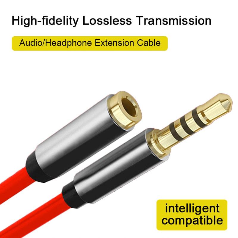 Premium 3.5mm 1m/2m/3-m  AUX Headphone Cable Jack For Car  Speaker Mobile Phone Headphones