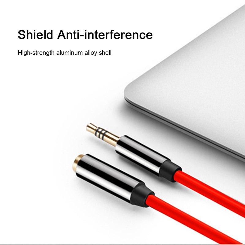 Premium 3.5mm 1m/2m/3-m  AUX Headphone Cable Jack For Car  Speaker Mobile Phone Headphones