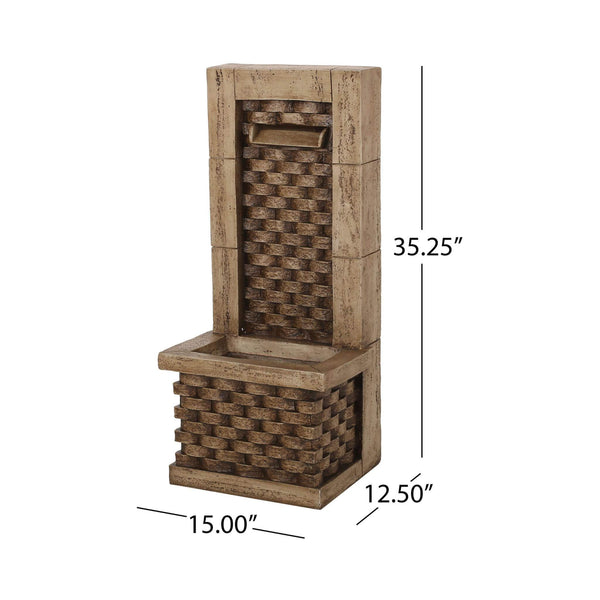 Alora Premium 35-Inch Hand-Crafted Weather-Resistant Waterfall Fountain With LED Lights (SAK86757)