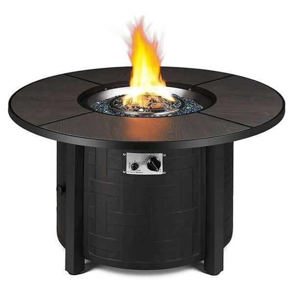 Premium 42-Inch Outdoor 50K BTU Propane Patio Gas Fire Pit Coffee Table W/ Cover (SAK95331)