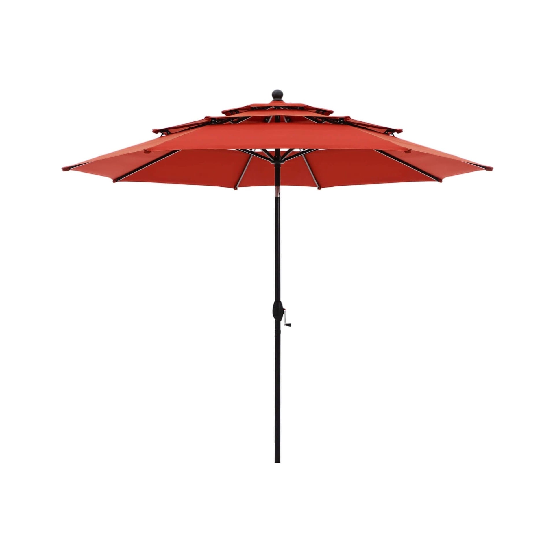 Alora Premium 6-Piece Bar Patio Furniture Set With Umbrella, Swivel Chairs, And Cushions (SAK90375)