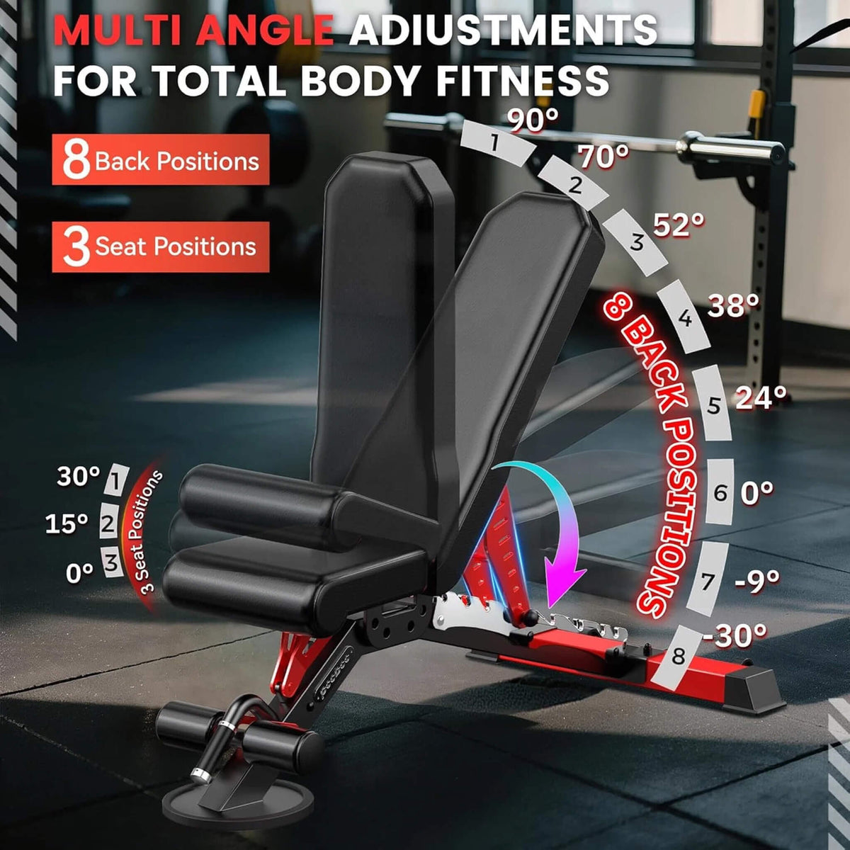 Premium 2000LBS All-In-One Squat Rack Power Cage With Smith Machine (SAK59213)