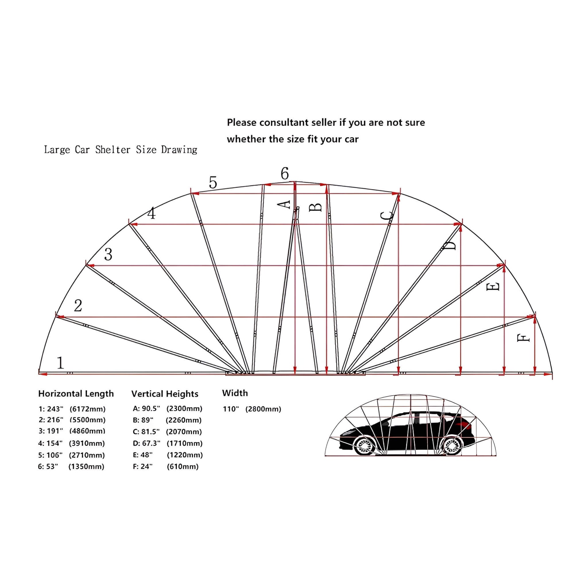 [09X20FT] Premium All-Weather Retractable Steel Frame Carport Canopy For Cars & SUVs (SAK41385)