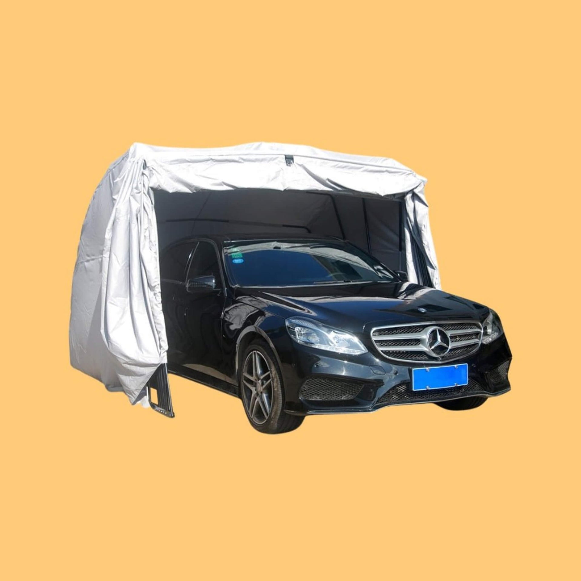 [09X20FT] Premium All-Weather Retractable Steel Frame Carport Canopy For Cars & SUVs (SAK41385)