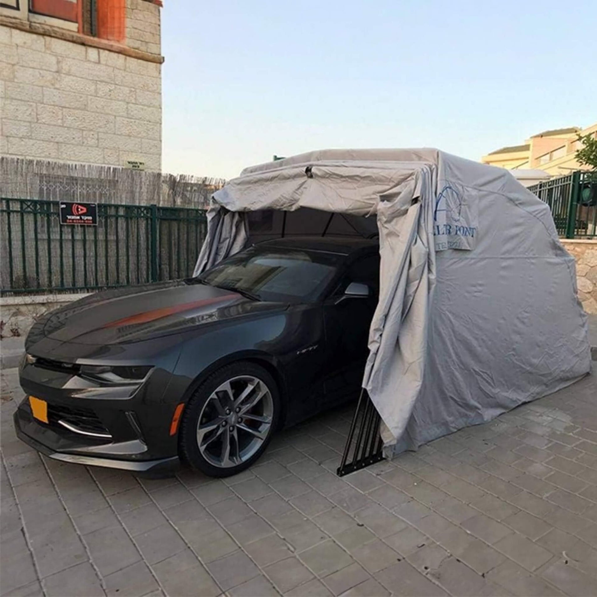[09X20FT] Premium All-Weather Retractable Steel Frame Carport Canopy For Cars & SUVs (SAK41385)