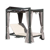 Premium Aluminum Outdoor Patio Daybed With Retractable Canopy And Double Chaise Lounge (SAK17682)