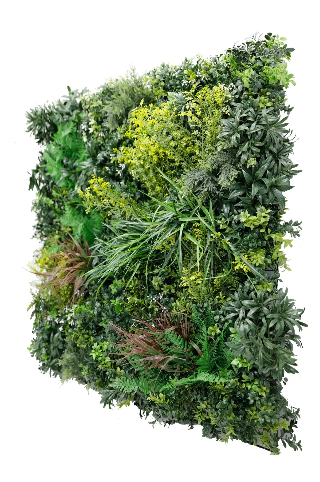 Tropical Vibe Artificial Vertical Garden Green Wall Panel 35×35in – NFPA701 Fire Rated – UV Resistant – Commercial Grade