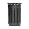 Premium Heavy-Duty Extra Large Outdoor Commercial Metal Slat Garbage Trash Can (SAK48591)