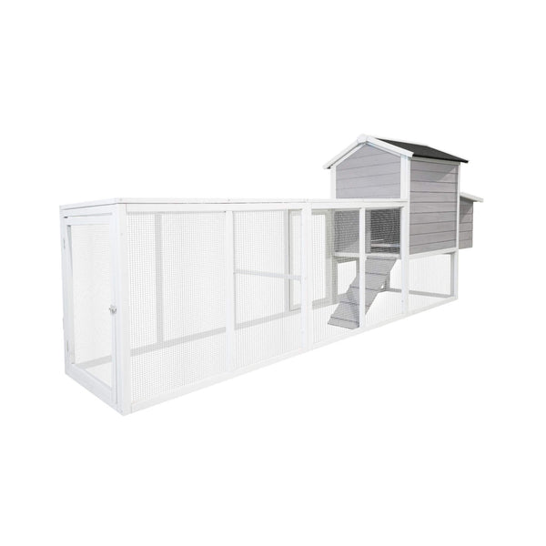Large Heavy-Duty 113-Inch Outdoor Anti-UV Waterproof Wooden Chicken Coop Hen House (SAK32684)