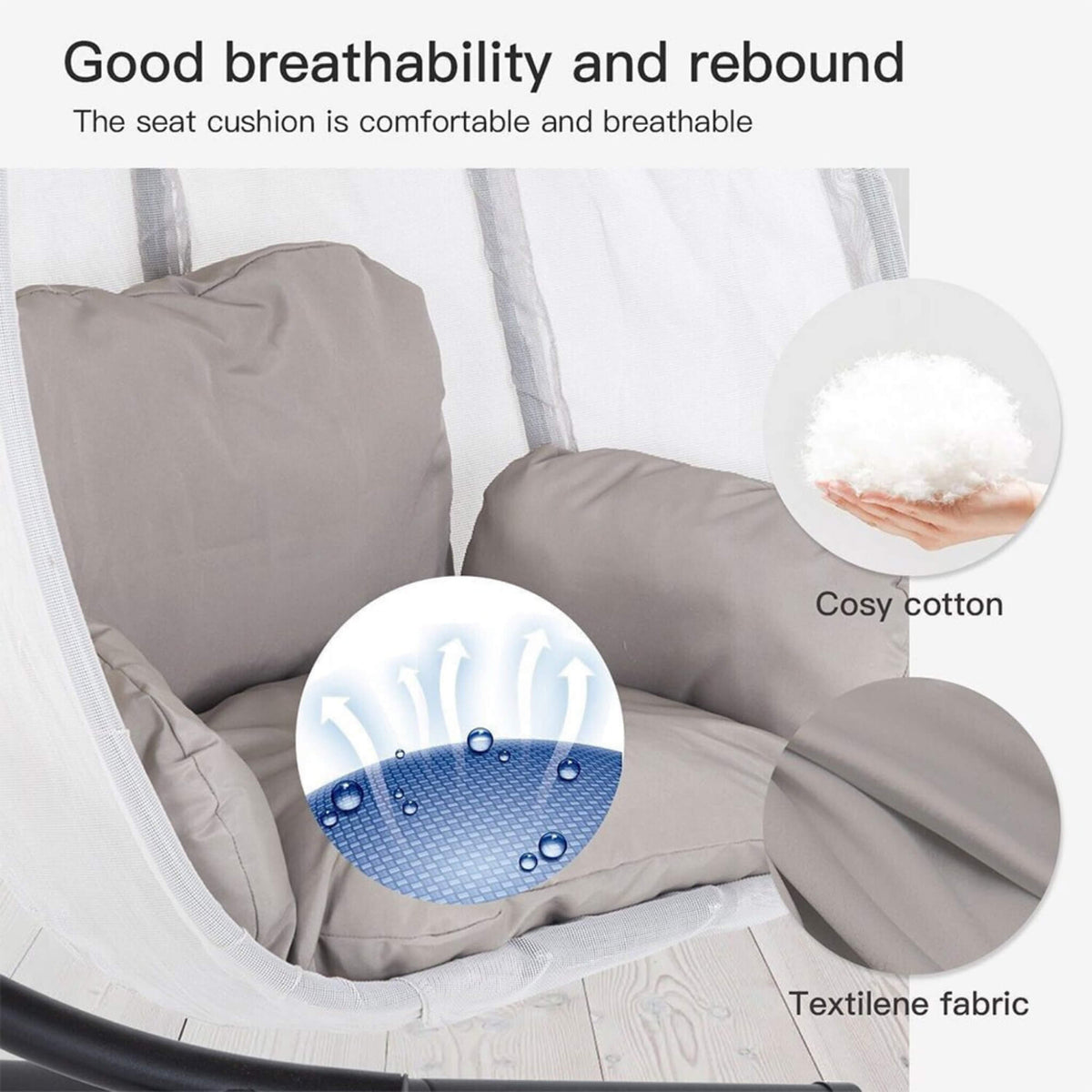 Premium 70-Inch Outdoor Hammock Egg Swing Chair With Stand (SAK42317)