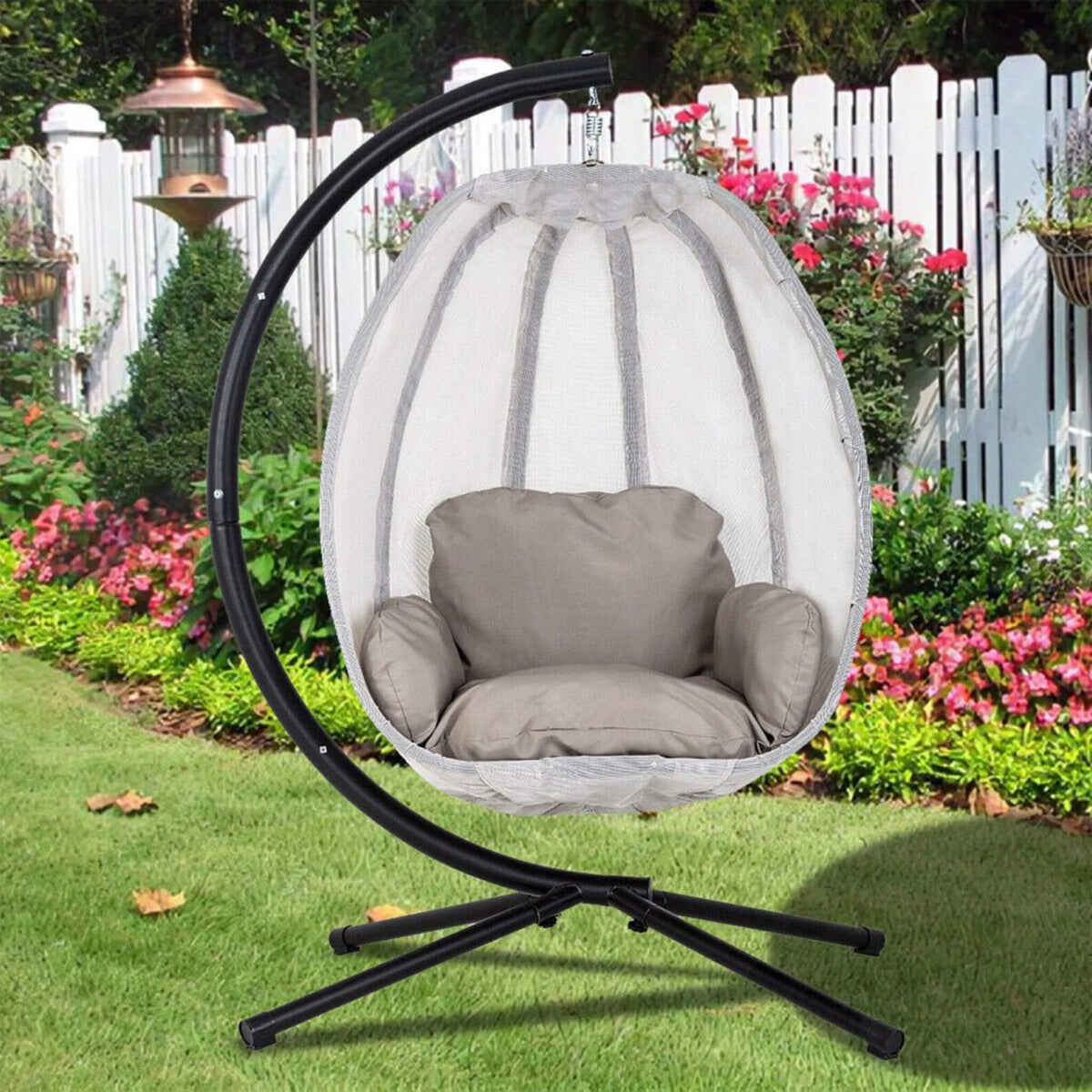 Premium 70-Inch Outdoor Hammock Egg Swing Chair With Stand (SAK42317)