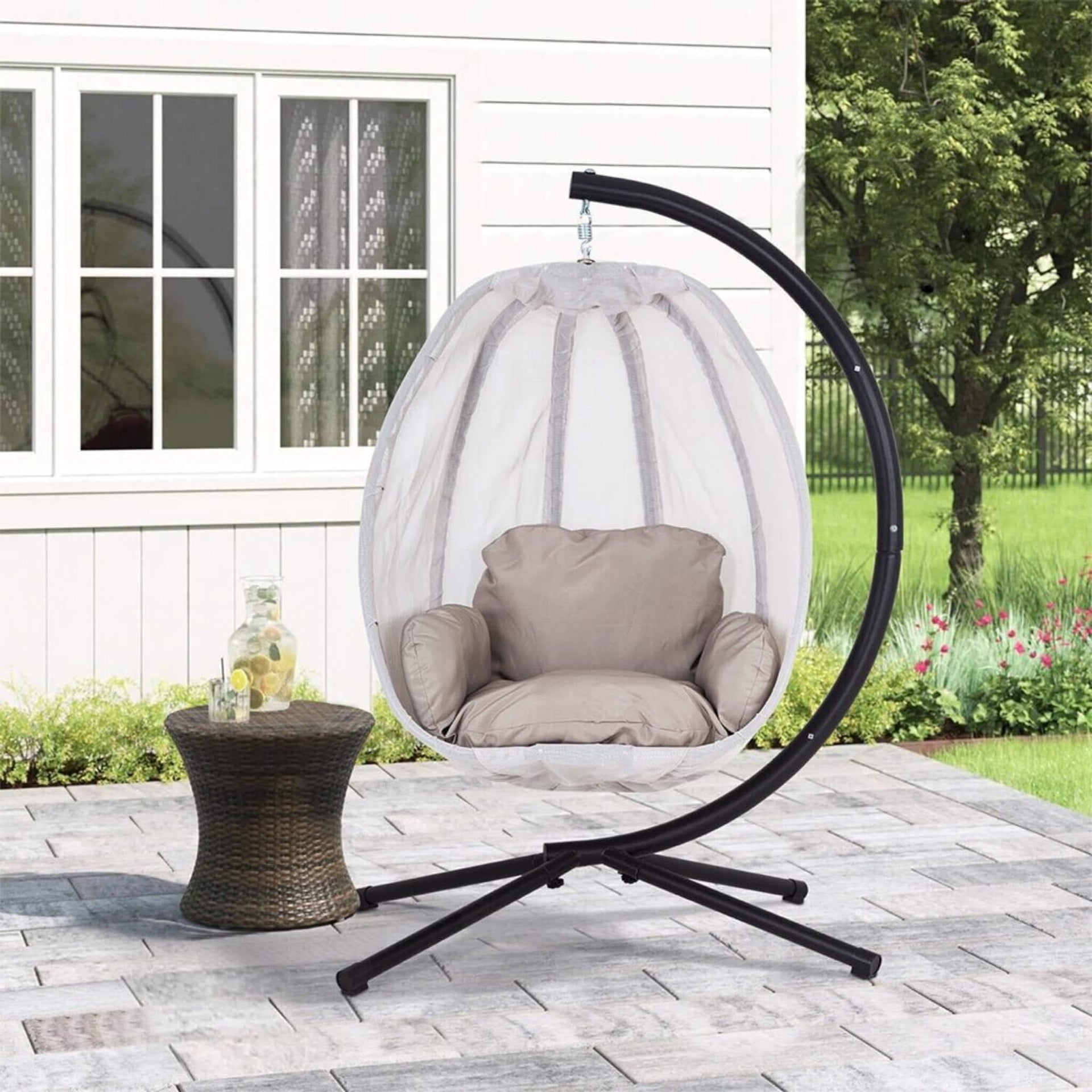 Premium 70-Inch Outdoor Hammock Egg Swing Chair With Stand (SAK42317)