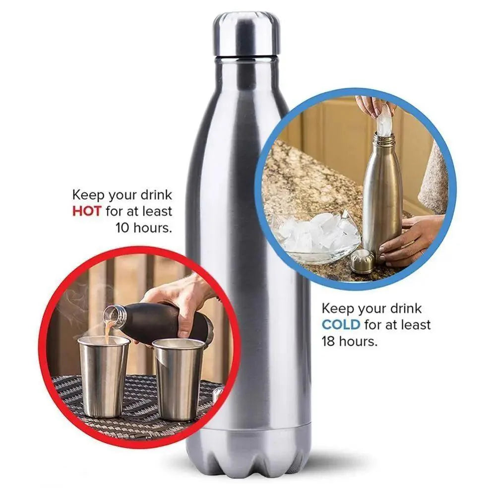Premium Quality 350/500/750/1000ml Double-wall Creative BPA free Water Bottle Stainless Steel Beer Tea Coffee Portable Sport Vacuum thermos