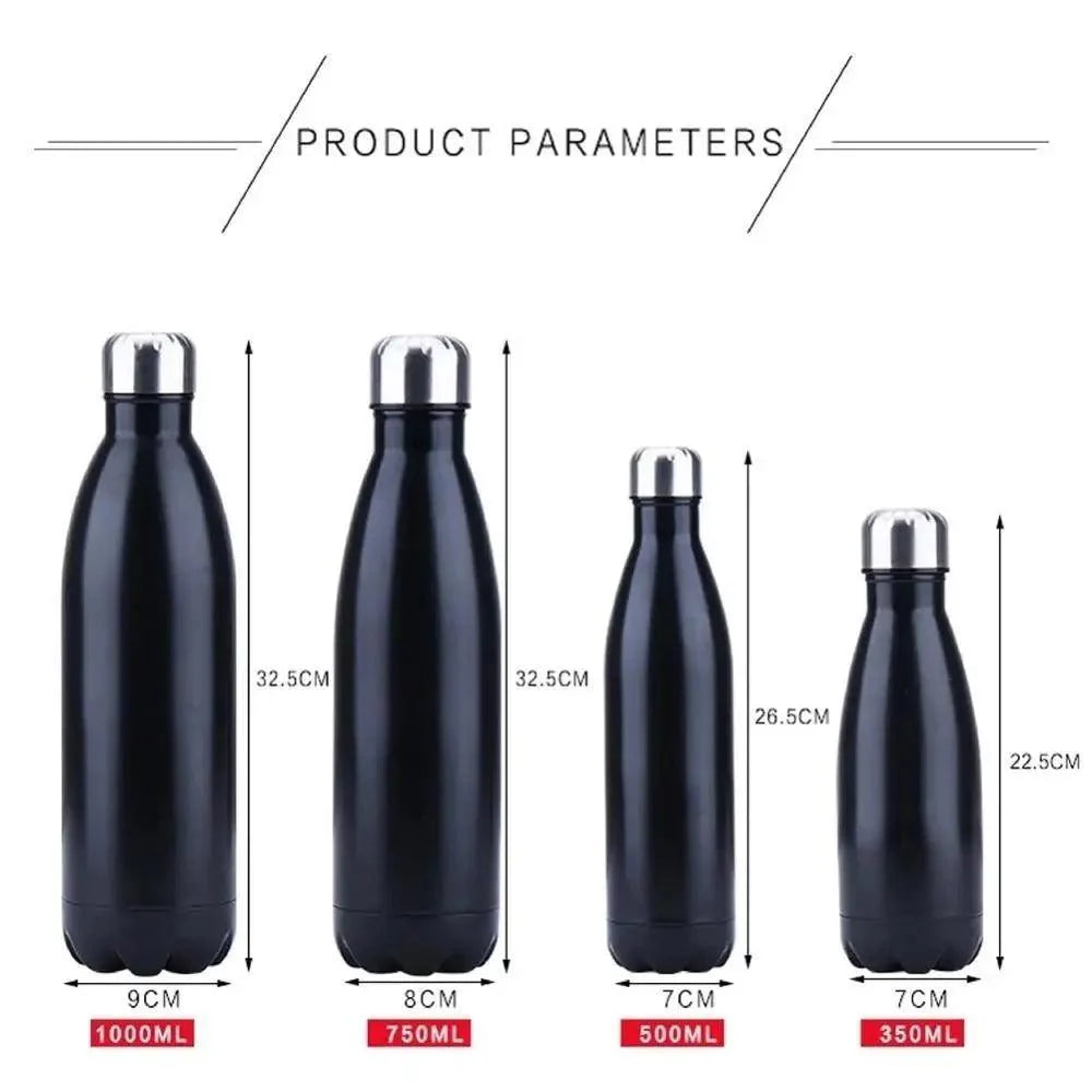Premium Quality 350/500/750/1000ml Double-wall Creative BPA free Water Bottle Stainless Steel Beer Tea Coffee Portable Sport Vacuum thermos