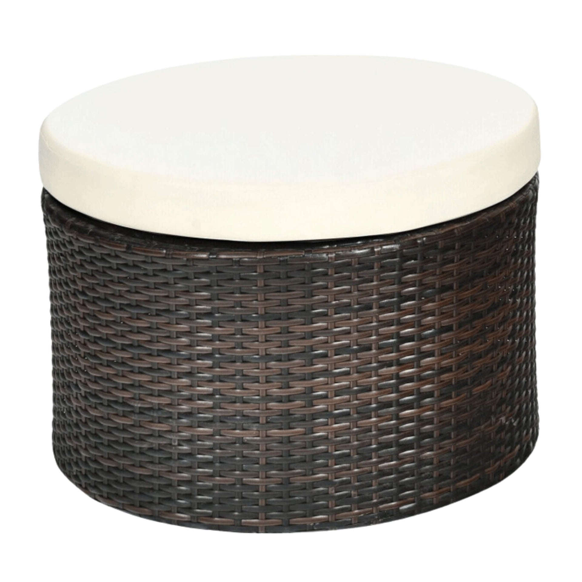 Premium 76-Inch Round Outdoor Patio Rattan Daybed W/ Canopy & Table (SAK96418)