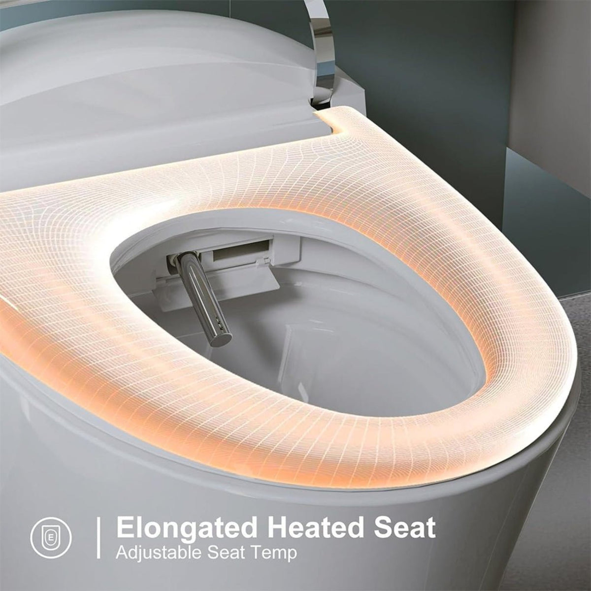 Premium Smart Heated Tankless Bidet Toilet With Dual Flush System (SAK10485)