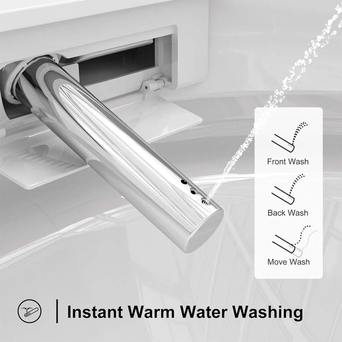 Premium Smart Heated Tankless Bidet Toilet With Dual Flush System (SAK10485)
