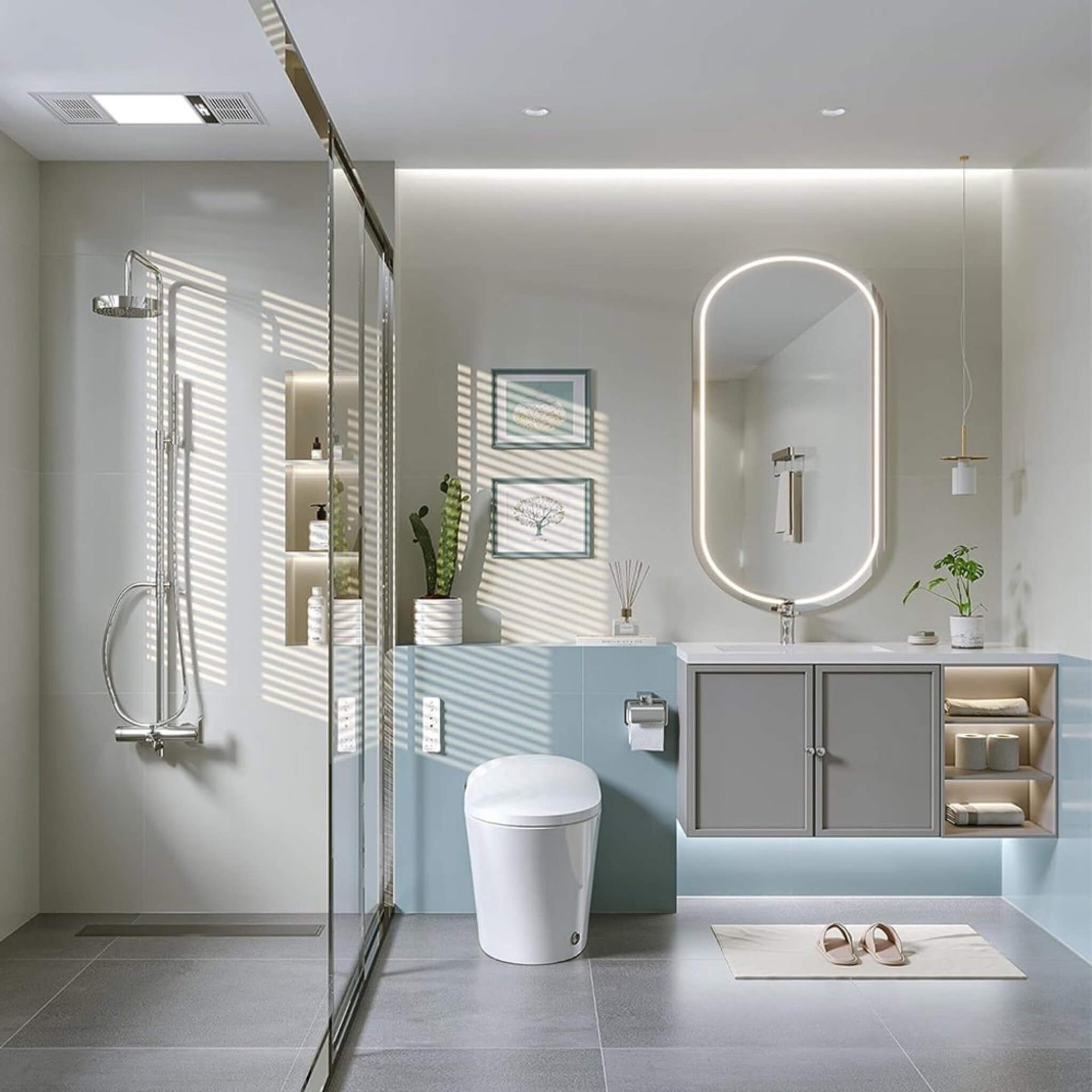 Premium Smart Heated Tankless Bidet Toilet With Dual Flush System (SAK10485)
