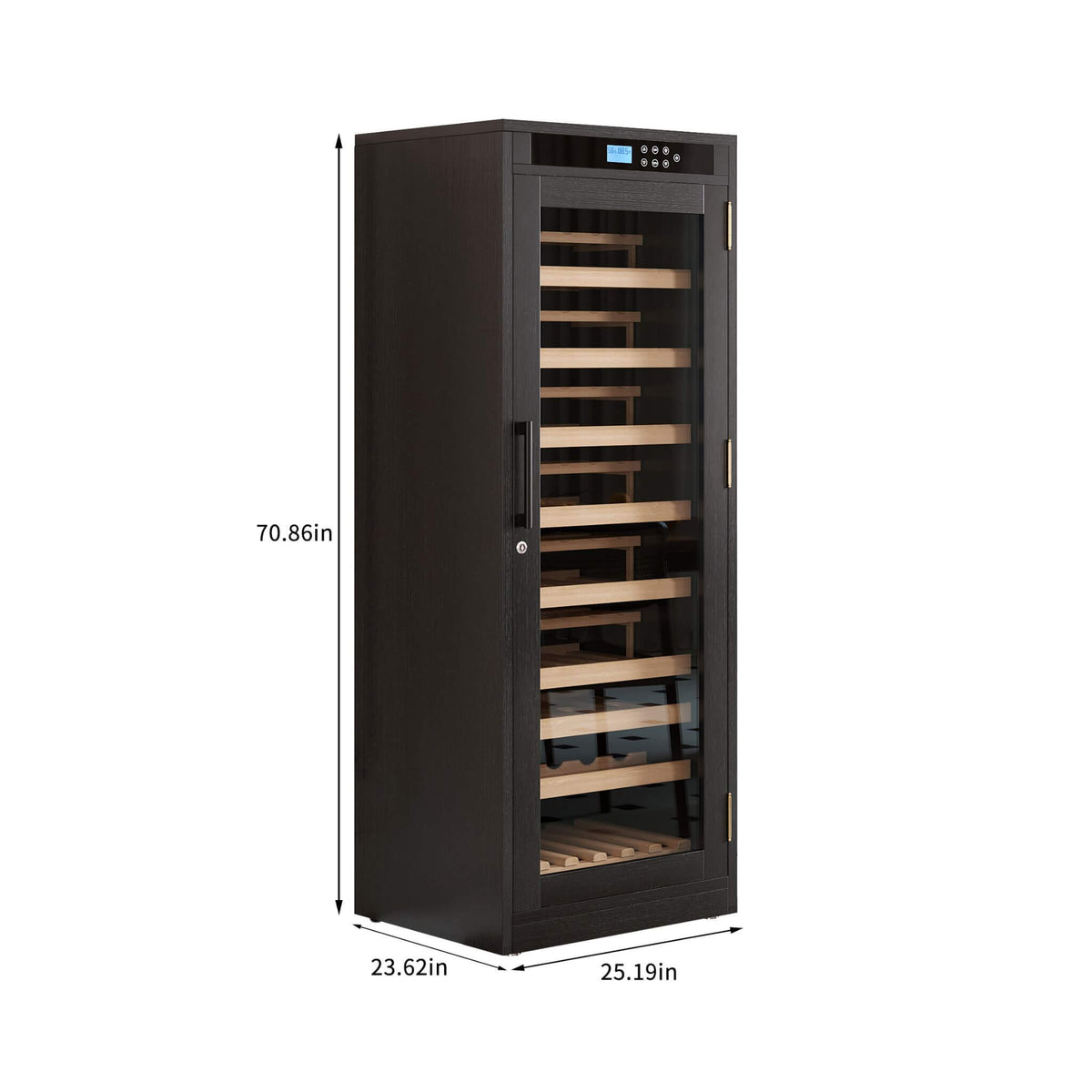 102-Bottle Smart Temperature-Controlled Multi-Tier Wine Cabinet For Home And Bar (SAK46361)