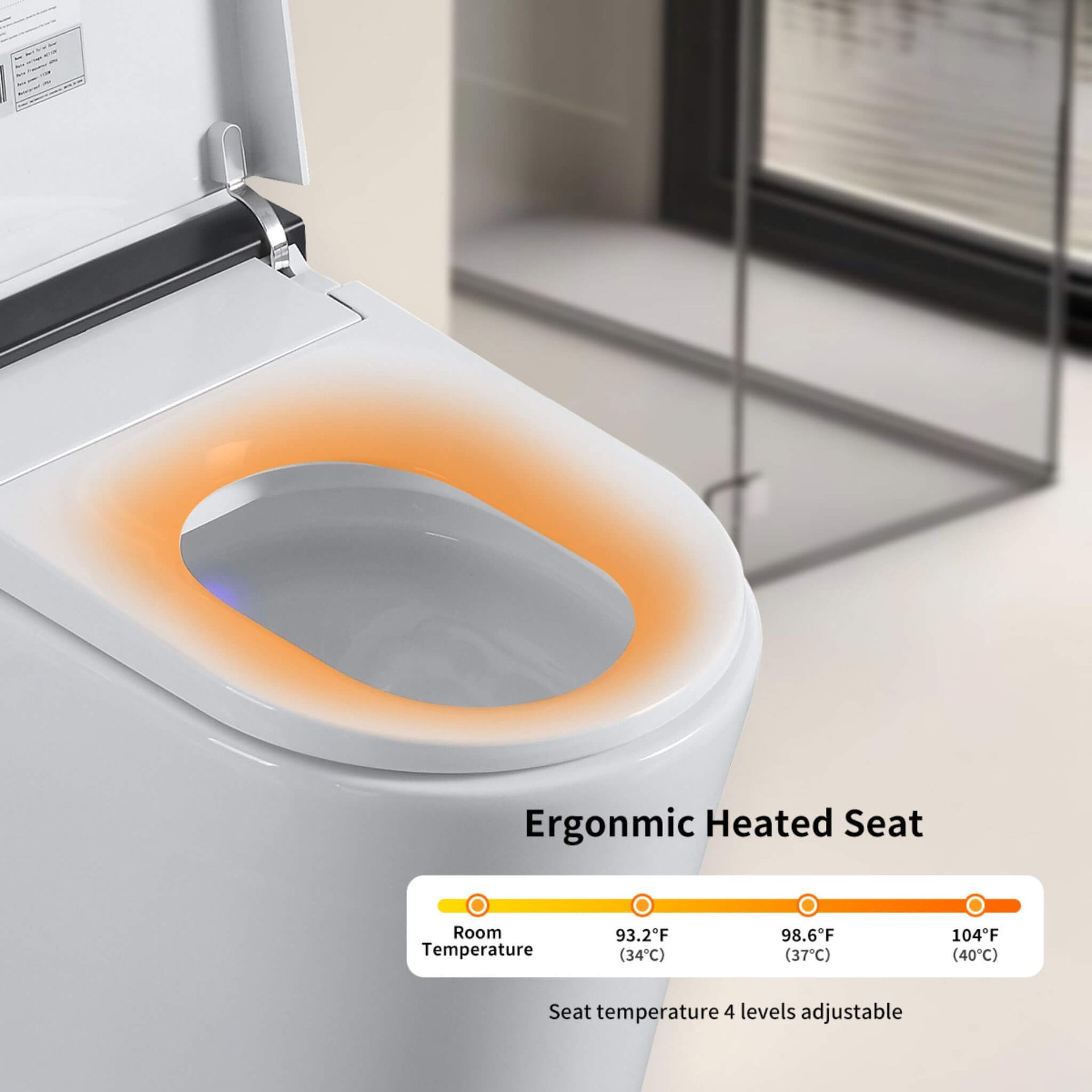 Premium Smart Toilet With Bidet Seat LED Display & Night Light (SAK81465)