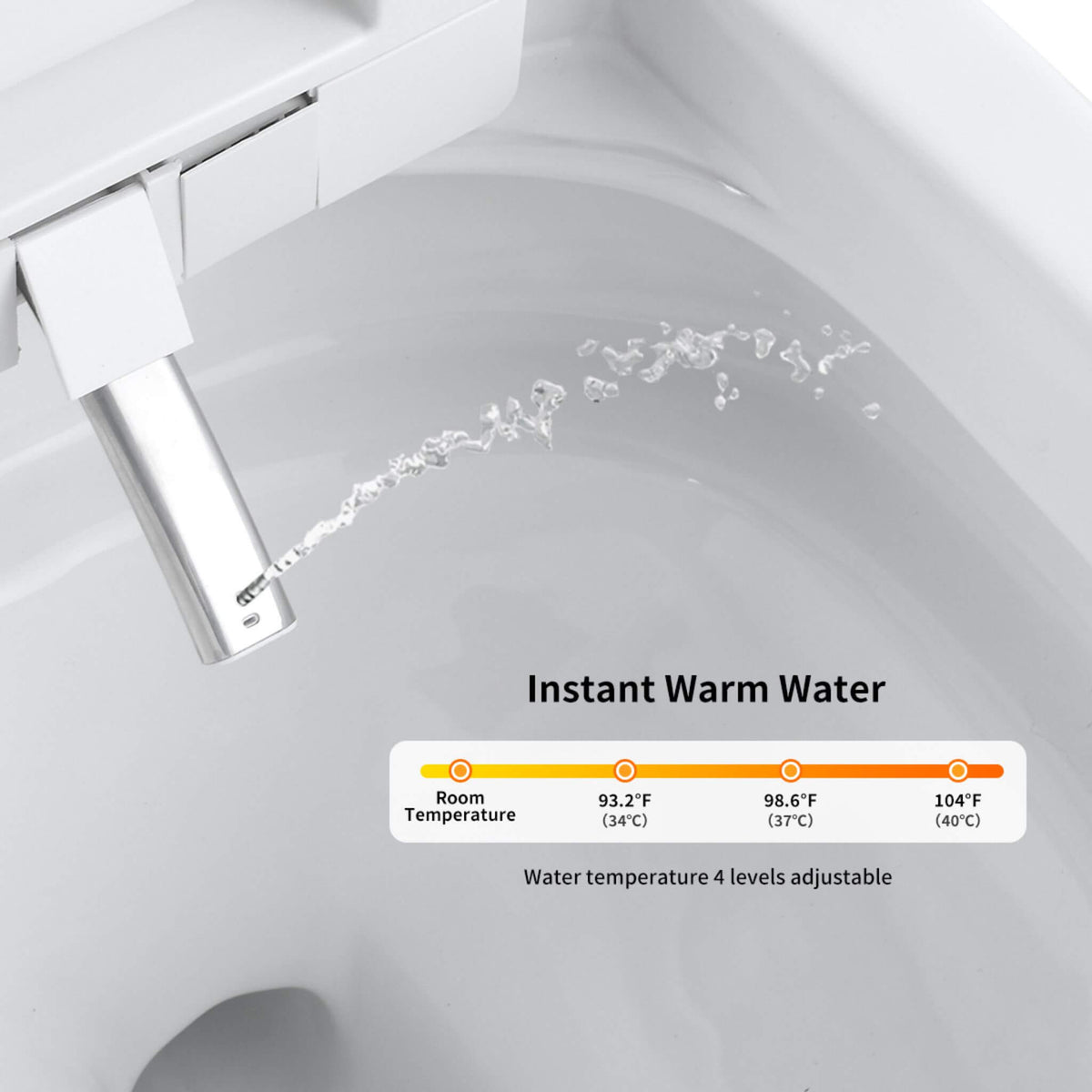 Premium Smart Toilet With Bidet Seat LED Display & Night Light (SAK81465)