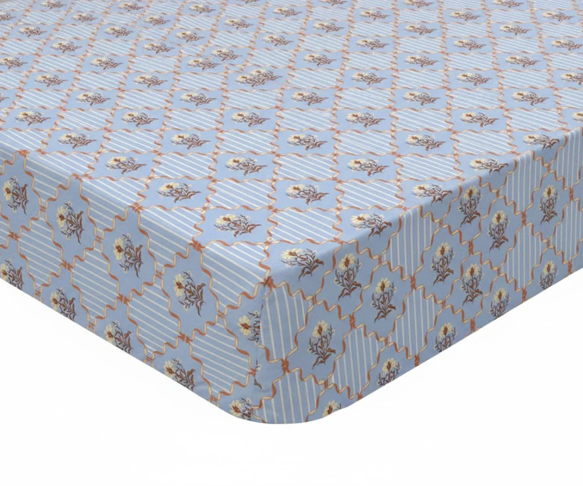 Printed Linen Sheet Set – 100% Linen Bedding