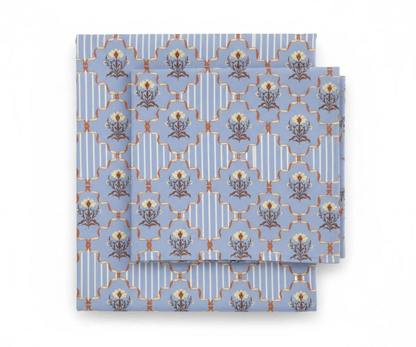 Printed Linen Sheet Set – 100% Linen Bedding