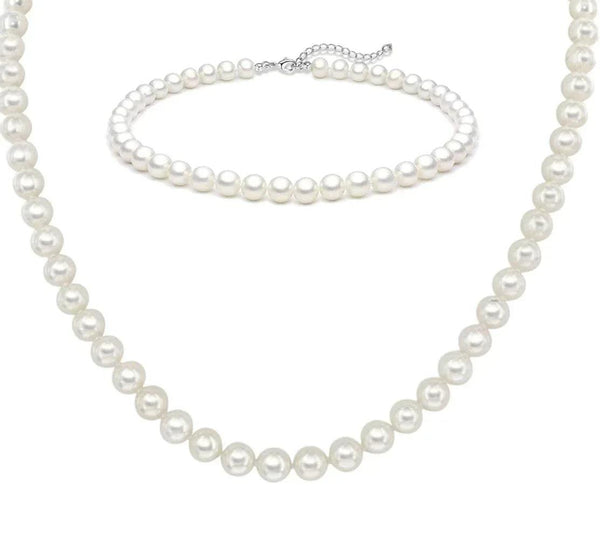 Shell Pearl Necklace And Bracelet Set - Gifts for You 'n Me