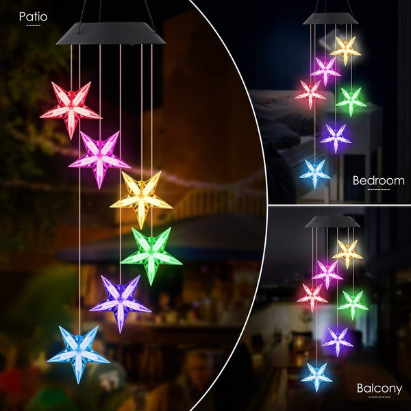 LED Color-Changing Solar Power Ball Wind Chime