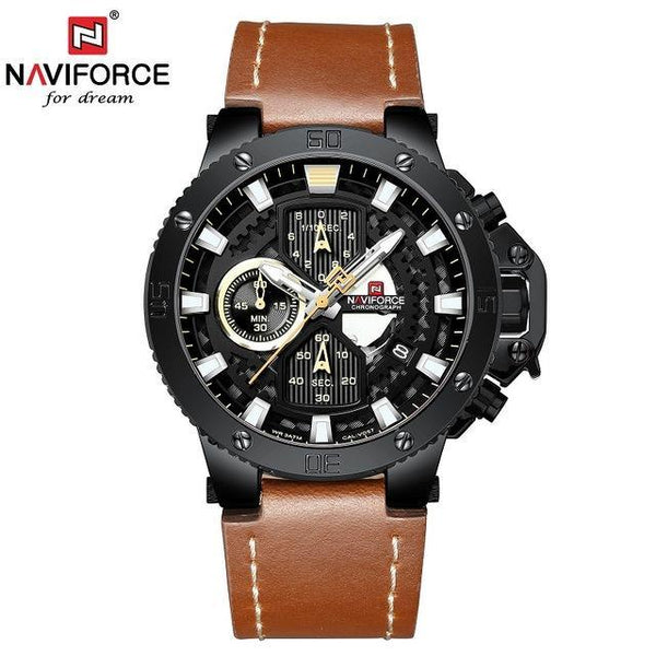 Men's Casual Waterproof Watch With Chronometers And Fluorescent Hands Excellent Design Perfect Gift