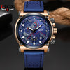 Men's Waterproof Modern Watch With Leather Belts, Stainless Steel Case Excellent Look Perfect Gift
