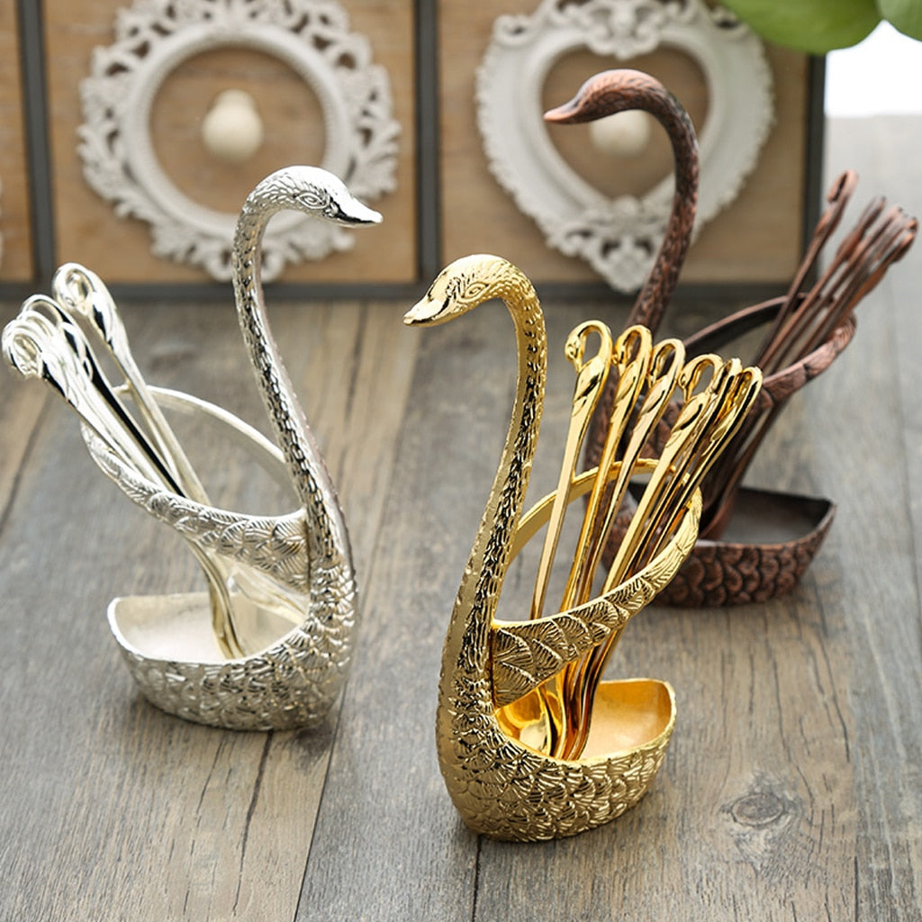 Swan Salad & Dessert Flatware
