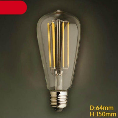 New LED Retro Lamp Edison bulb Vintage Light Edison Dimmable Amber Glass Antique Filament Squirrel Cage Filament Edison Light Bulb For Table Lamp Restaurant Home
