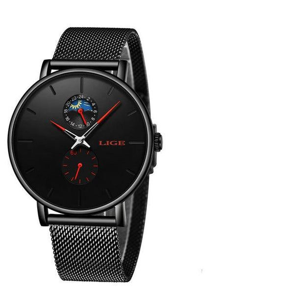 Women's Elegant Waterproof Watch With Chronometers And Braided Stainless Steel Bracelet Excellent Design Perfect Gift